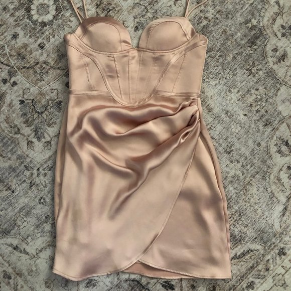 Zara Satin Effect Corset Dress - Picture 4 of 7